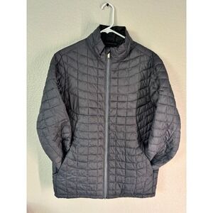 Ben Sherman Puffer Jacket Mens Large Charcoal Gray Quilted Lightweight‎ Ripstop